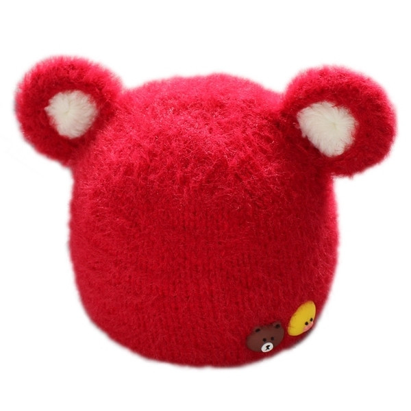 Пухена детска шапка - унисекс с ушички