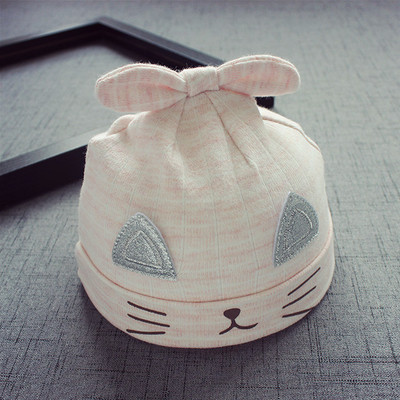 Бебешка шапка в няколко разцветки с панделка