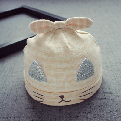 Бебешка шапка в няколко разцветки с панделка