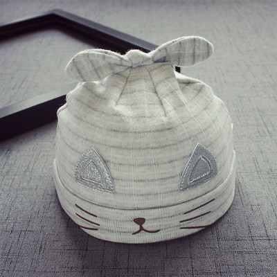 Бебешка шапка в няколко разцветки с панделка