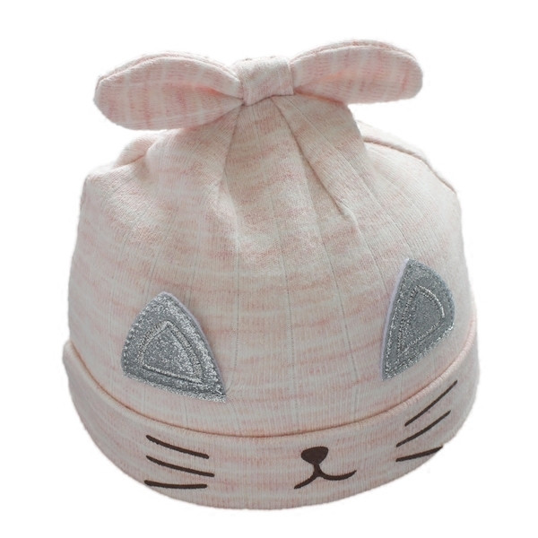 Бебешка шапка в няколко разцветки с панделка