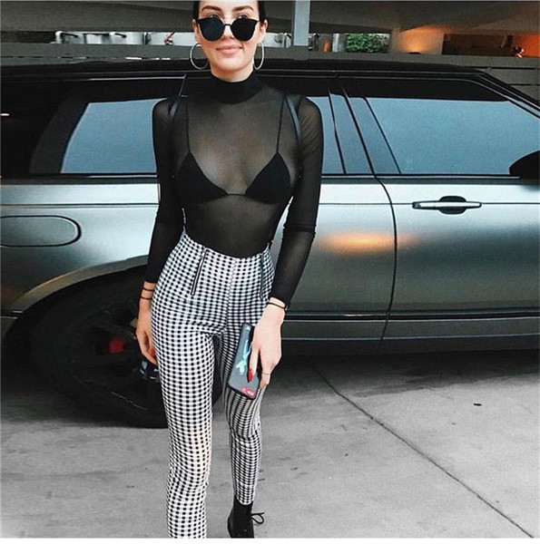 Γυναικείο παντελόνι με φερμουάρ με ψηλή μέση