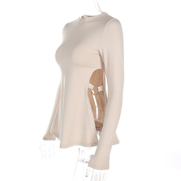 Модерен дамски блузон с цепка