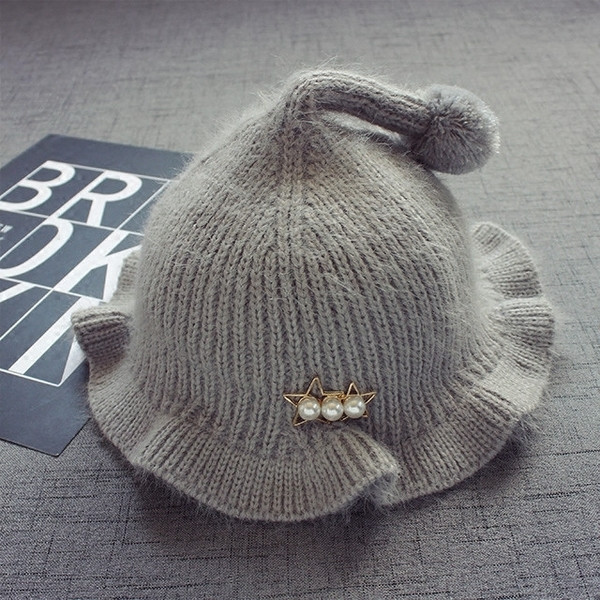Стилна ежедневна шапка за момичета с перли