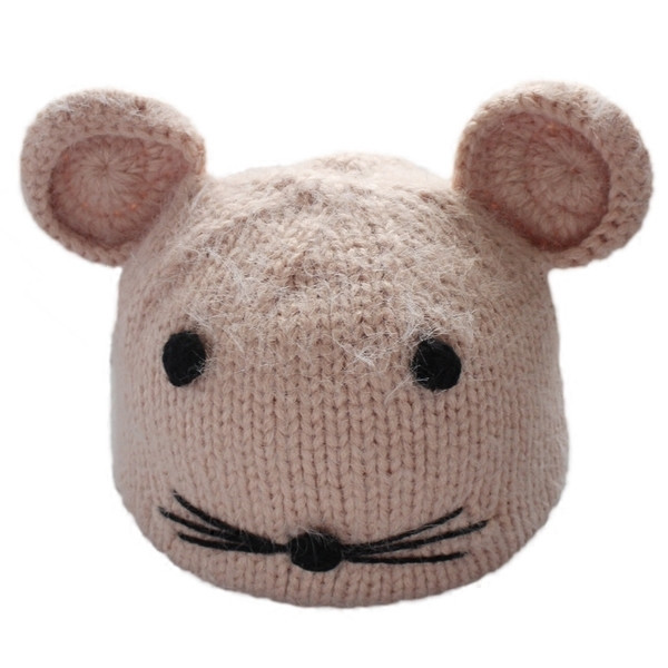 Плетена детска шапка за момичета и момчета с ушички