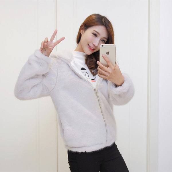 Спортно дамско кожухче с качулка в четири цвят