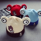 Зимна интересна шапка за момичета и момчета с ушички