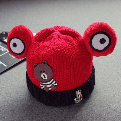 Зимна интересна шапка за момичета и момчета с ушички