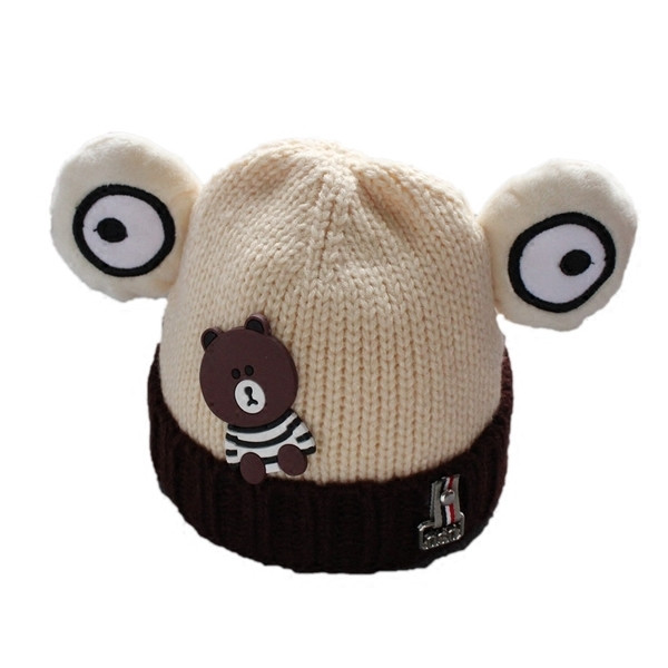 Зимна интересна шапка за момичета и момчета с ушички 