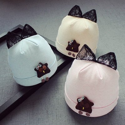 Καπέλο μωρού με δαντέλα στα τέσσερα χρώματα