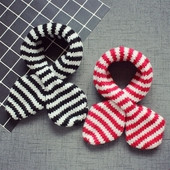 Детски зимен шал на райе в два цвята