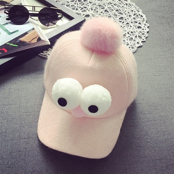 Ежедневна зимна шапка за деца с козирка