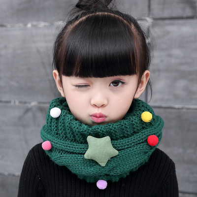 Меко зимно шалче за момичета с пухени топчета и 3D декорации в различни цветове