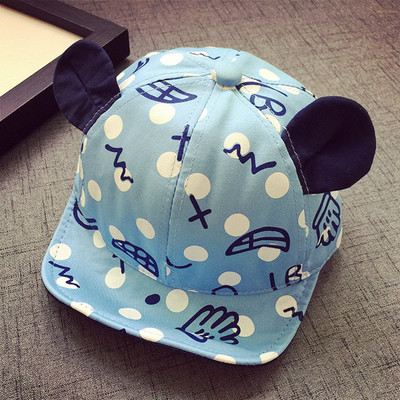 Ежедневна детска шапка за момичета и момчета с козирка и ушички