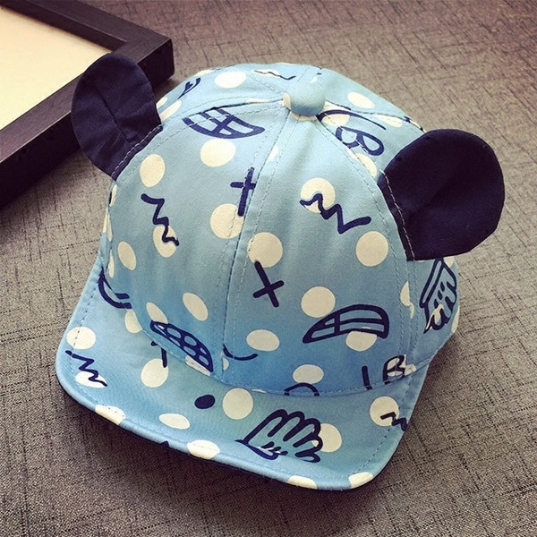 Ежедневна детска шапка за момичета и момчета с козирка и ушички