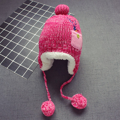 Зимна детска шапка за момичета и момчета 