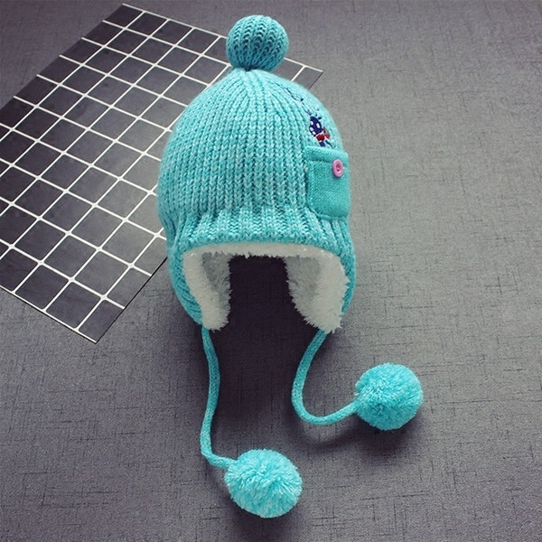 Зимна детска шапка за момичета и момчета 