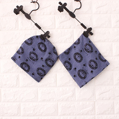 Детски зимен комплект с принт - шал + шапка в много цветове