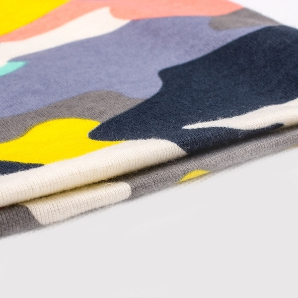 Детски зимен комплект с принт - шал + шапка в много цветове