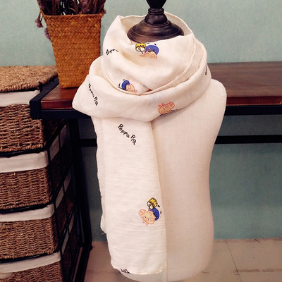 Детски шал с принт в много различни цветове, подходящи за зимата