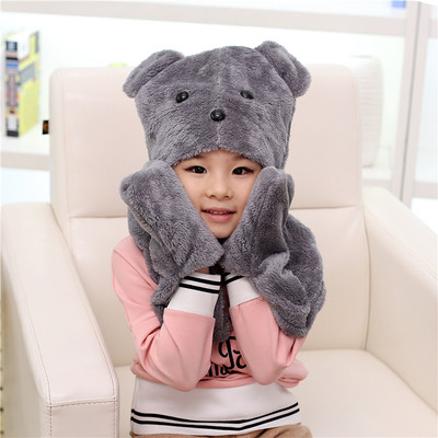 Интересен комплект детски шал,шапка + ръкавици в различни цветове