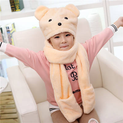 Интересен комплект детски шал,шапка + ръкавици в различни цветове