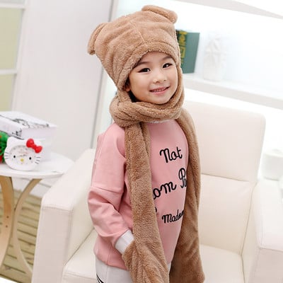 Интересен комплект детски шал,шапка + ръкавици в различни цветове