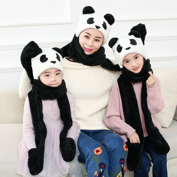 Интересен комплект детски шал,шапка + ръкавици в различни цветове