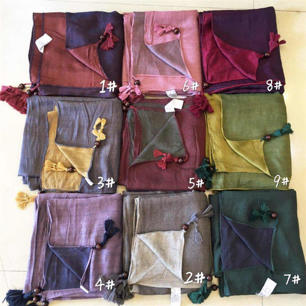 Стилен ежедневен цветен дамски шал в няколко цвята