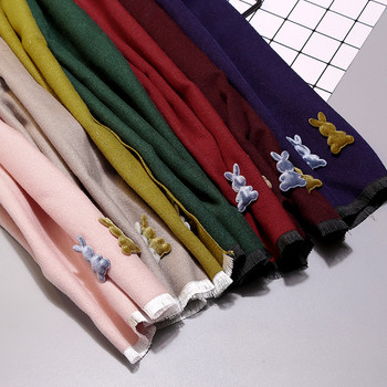 Стилен памучен зимен шал за деца в различни цветове, подходящ за ежедневие