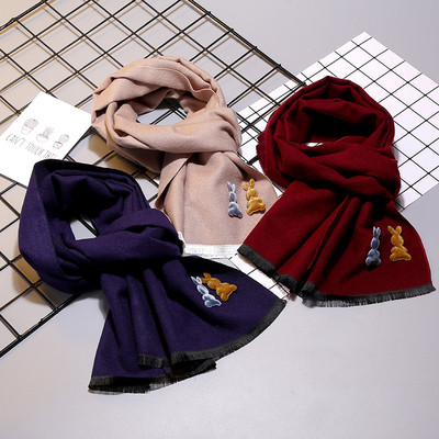 Стилен памучен зимен шал за деца в различни цветове, подходящ за ежедневие