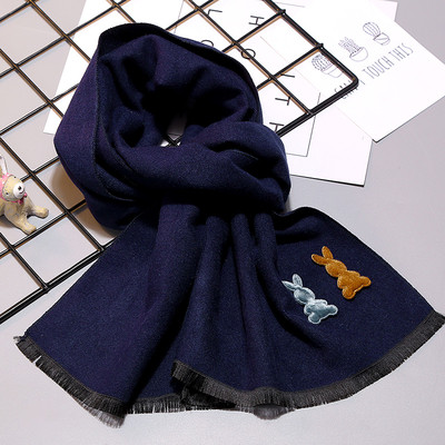 Стилен памучен зимен шал за деца в различни цветове, подходящ за ежедневие