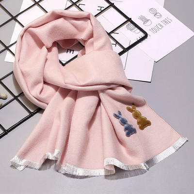 Стилен памучен зимен шал за деца в различни цветове, подходящ за ежедневие