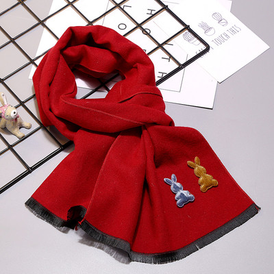 Стилен памучен зимен шал за деца в различни цветове, подходящ за ежедневие