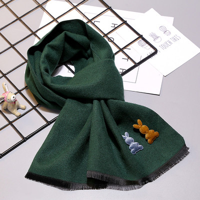 Стилен памучен зимен шал за деца в различни цветове, подходящ за ежедневие