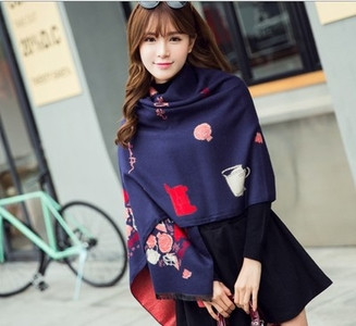 Модерен есенно-зимен дамски дълъг шал в различни цветове