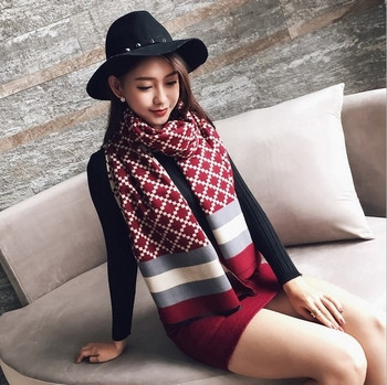Модерен есенно-зимен дамски дълъг шал в различни цветове
