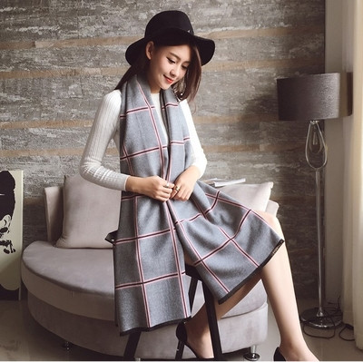 Модерен есенно-зимен дамски дълъг шал в различни цветове