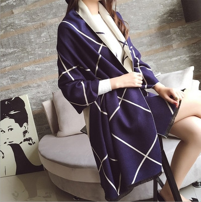 Модерен есенно-зимен дамски дълъг шал в различни цветове