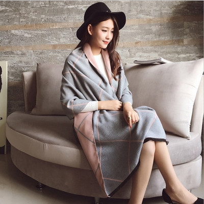 Модерен есенно-зимен дамски дълъг шал в различни цветове