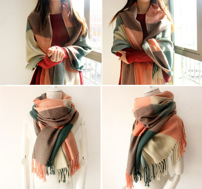 Ежедневен топъл и мек дамски шал в различни цветове