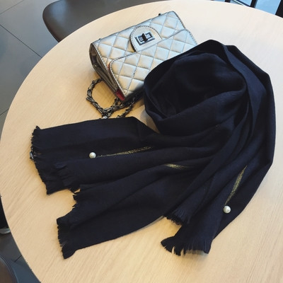 Стилени и  мек дамски шал с пайети и лъскави черти в няколко цвята