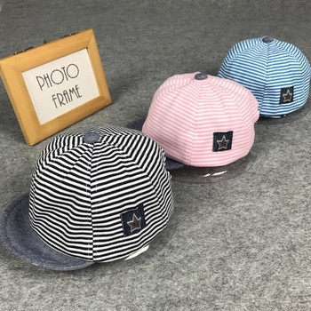 Βρεφικό καπέλο με ζώνη σε τρία χρώματα