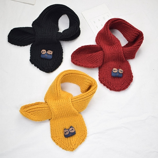 Плетен детски шал унисекс с щампа