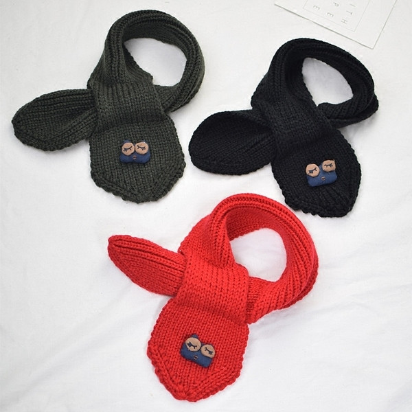 Плетен детски шал унисекс с щампа