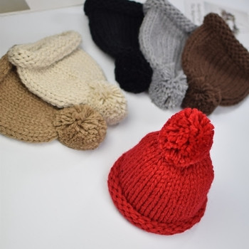 Зимна плетена шапка за момчета и момичета