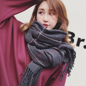 Спортно-елегантен мек и топъл дамски шал с ресни в няколко цвята