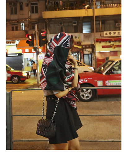 Дълъг дамски зимен шал в три цвята