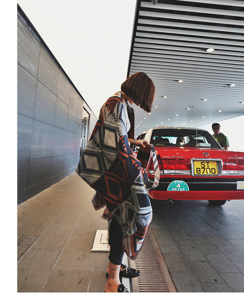 Дълъг дамски зимен шал в три цвята