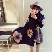 Модерен есенно-зимен дамски шал с флорални мотиви,няколко модела